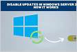 Disable updates in Windows Server 2022